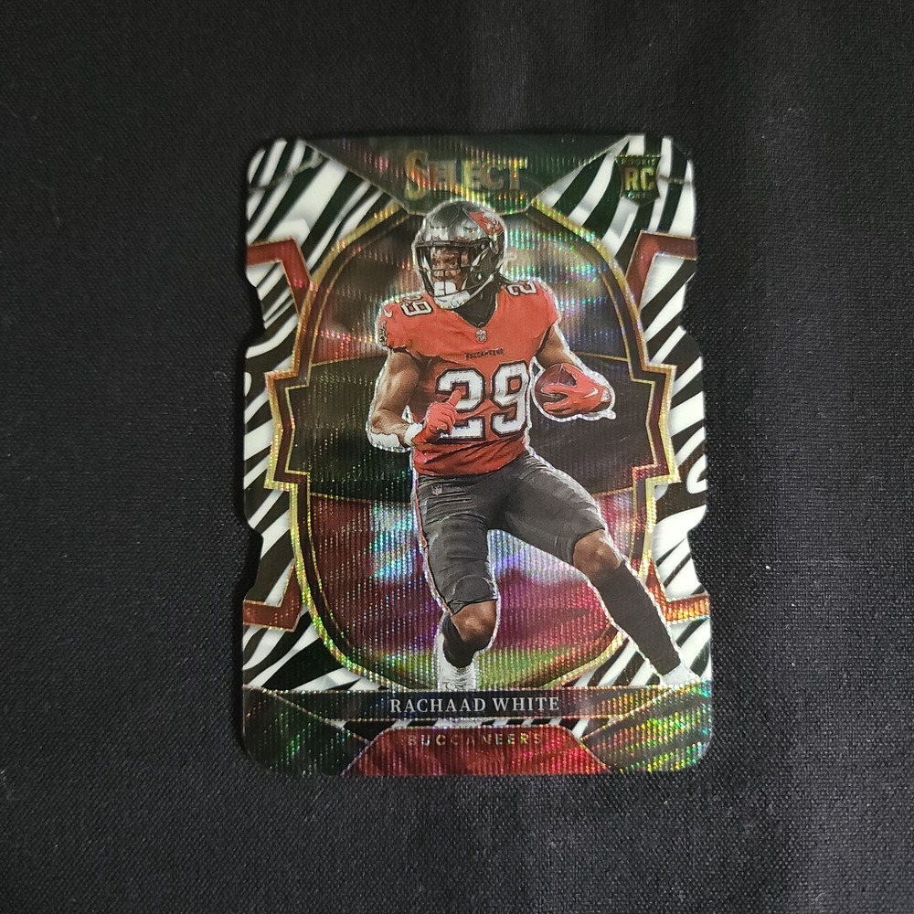Rachaad White Prizm Concourse Zebra Rookie RC 27 2022 Panini Select NFL Football